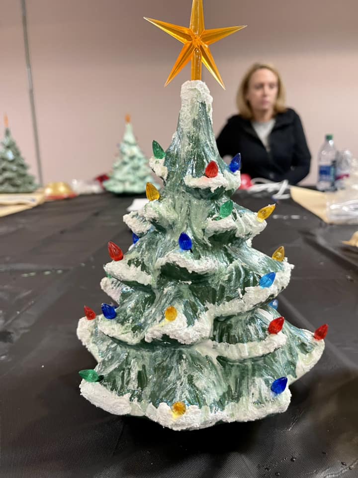 Paint Your Own Ceramic Christmas Tree, Vintage Truck or Gnome Tree take home kit!