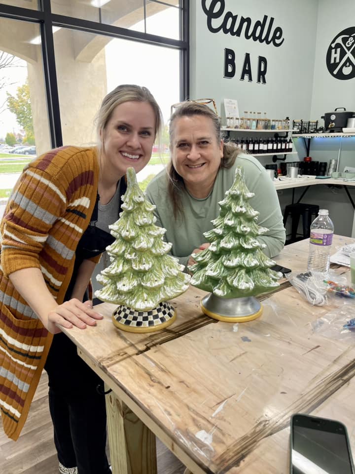 Paint Your Own Ceramic Christmas Tree, Vintage Truck or Gnome Tree take home kit!