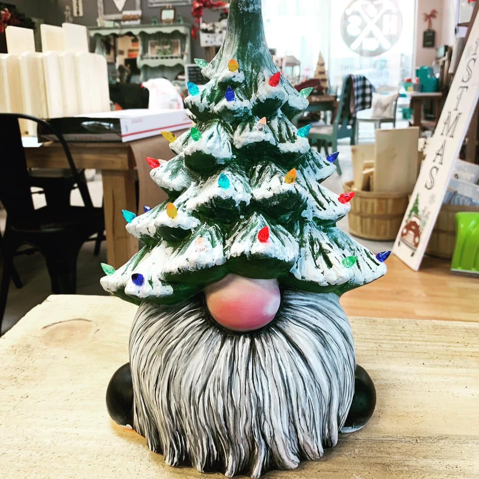 Paint Your Own Ceramic Christmas Tree, Vintage Truck or Gnome Tree take home kit!