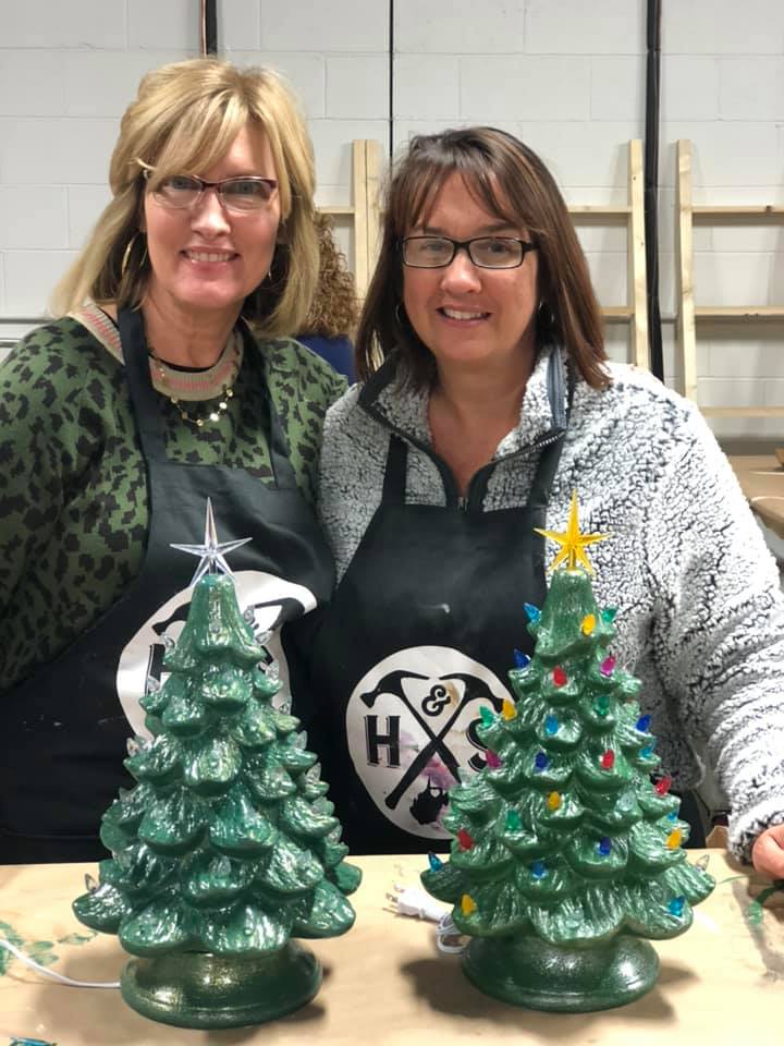 Paint Your Own Ceramic Christmas Tree, Vintage Truck or Gnome Tree take home kit!