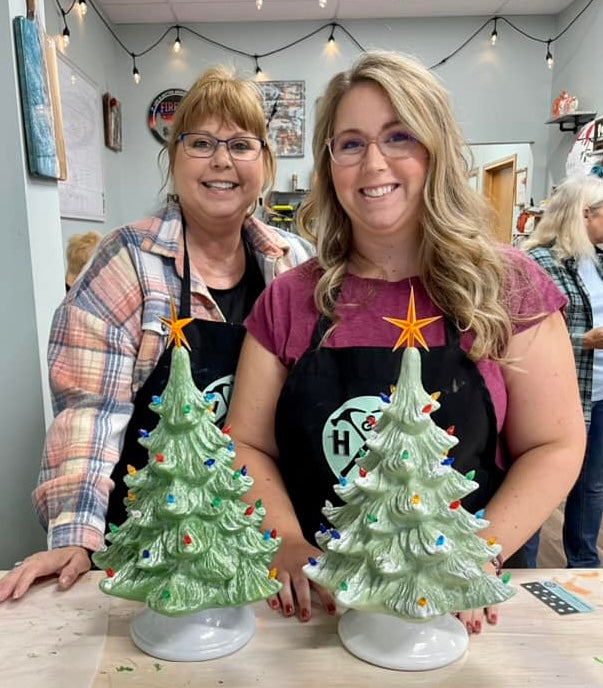 Paint Your Own Ceramic Christmas Tree, Vintage Truck or Gnome Tree take home kit!