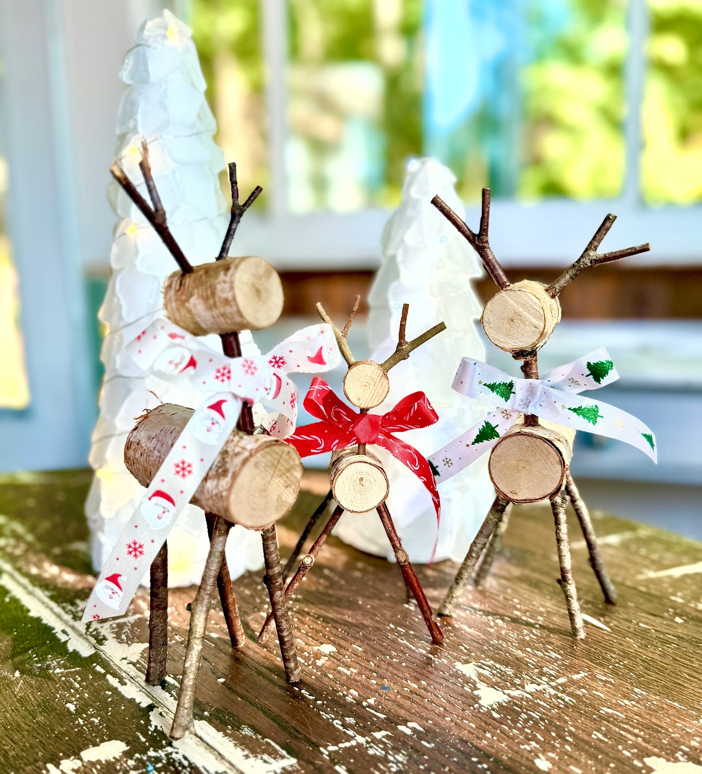 Reindeer Family and Sea Glass Tree Scene Take-Home Kits