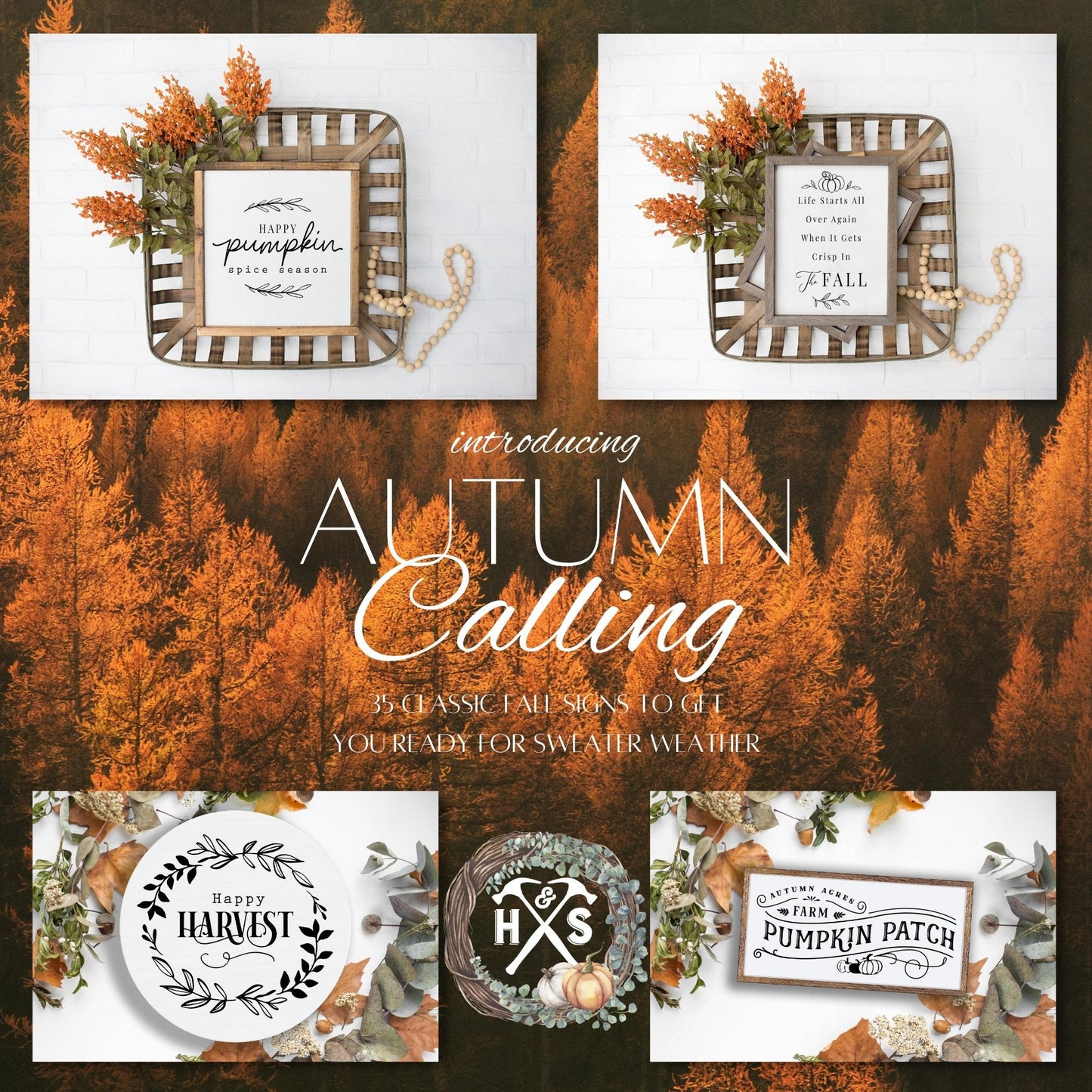 Fall Framed Signs