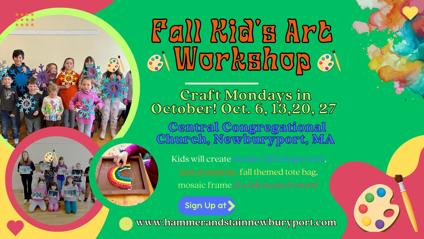 10/6/2025-10/27/2025-Fall Kids' Workshops-Mondays in October @Central Congregational Church, Newburyport, MA