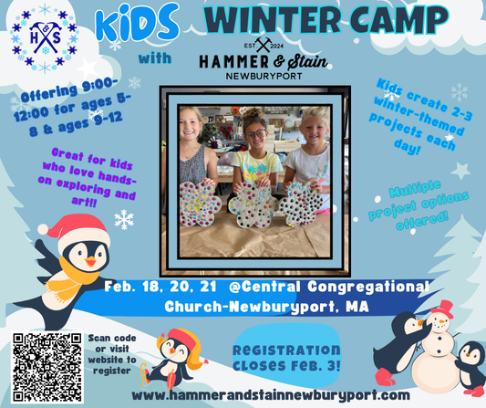 February (Winter) Break Arts & Crafts Camp (Feb. 18, 20, 21, 2025) @ Central Congregational Church Newburyport, MA