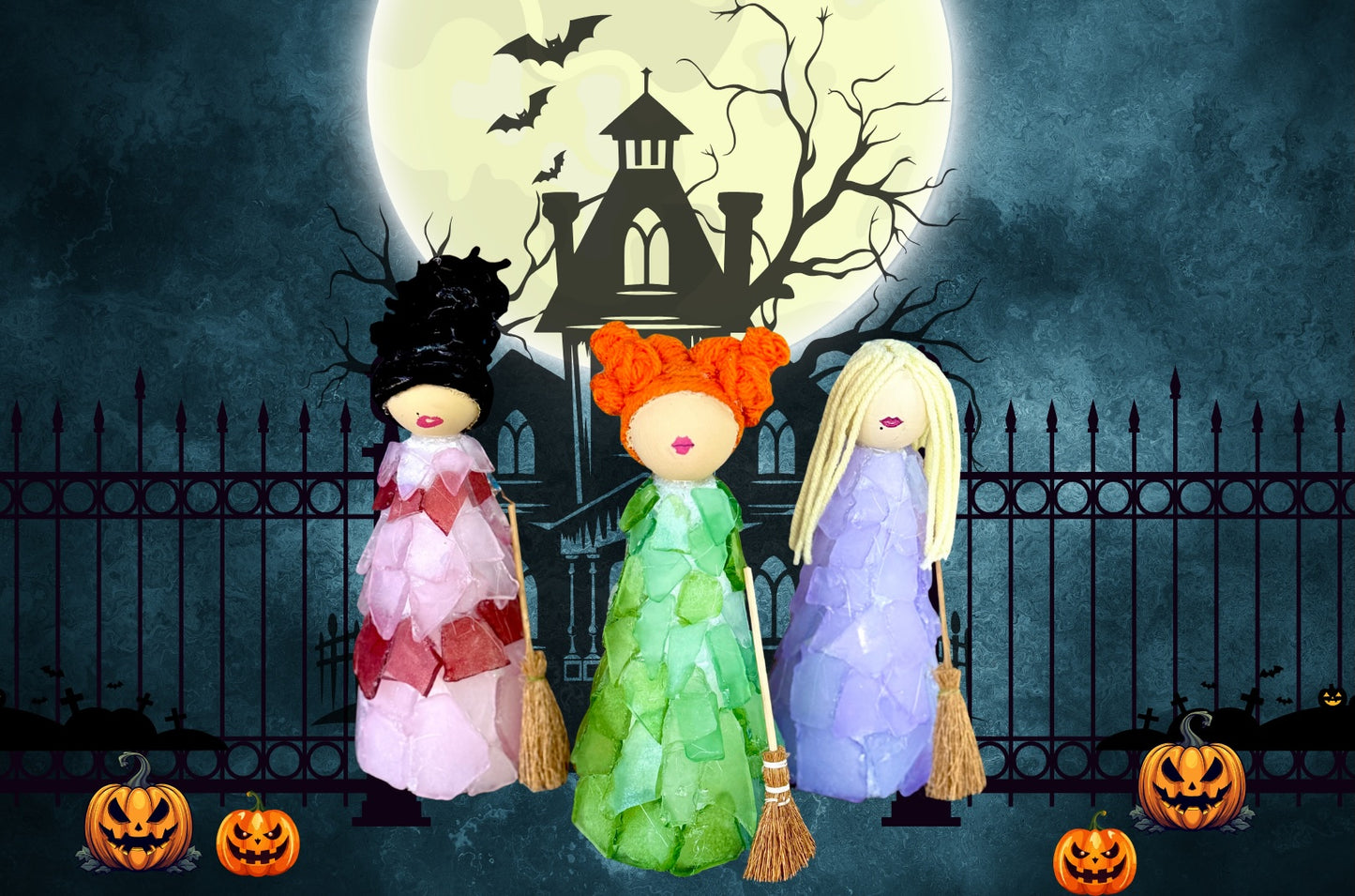 9/25/2025-Halloween Tumbled Glass Sanderson Sisters and Pumpkin Succulent Workshop @ BareWolf Brewing in Amesbury, MA