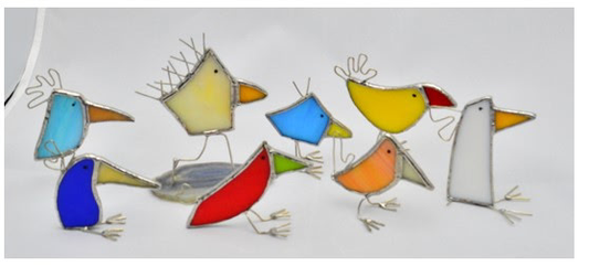 10/16/2026-Scrappy Bird Stained Glass Workshop w/ Glass After Hours @Art Workz Creative Studio (11 Chestnut st. 2nd floor Amesbury, MA)