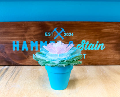 Tumbled Glass Projects (Trees, succulents, Gnomes & Wreaths)
