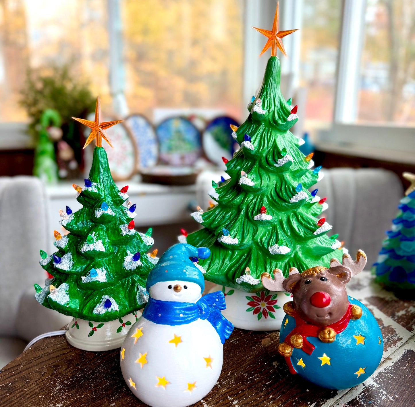 Paint Your Own Ceramic Christmas Tree, Vintage Truck or Gnome Tree take home kit!