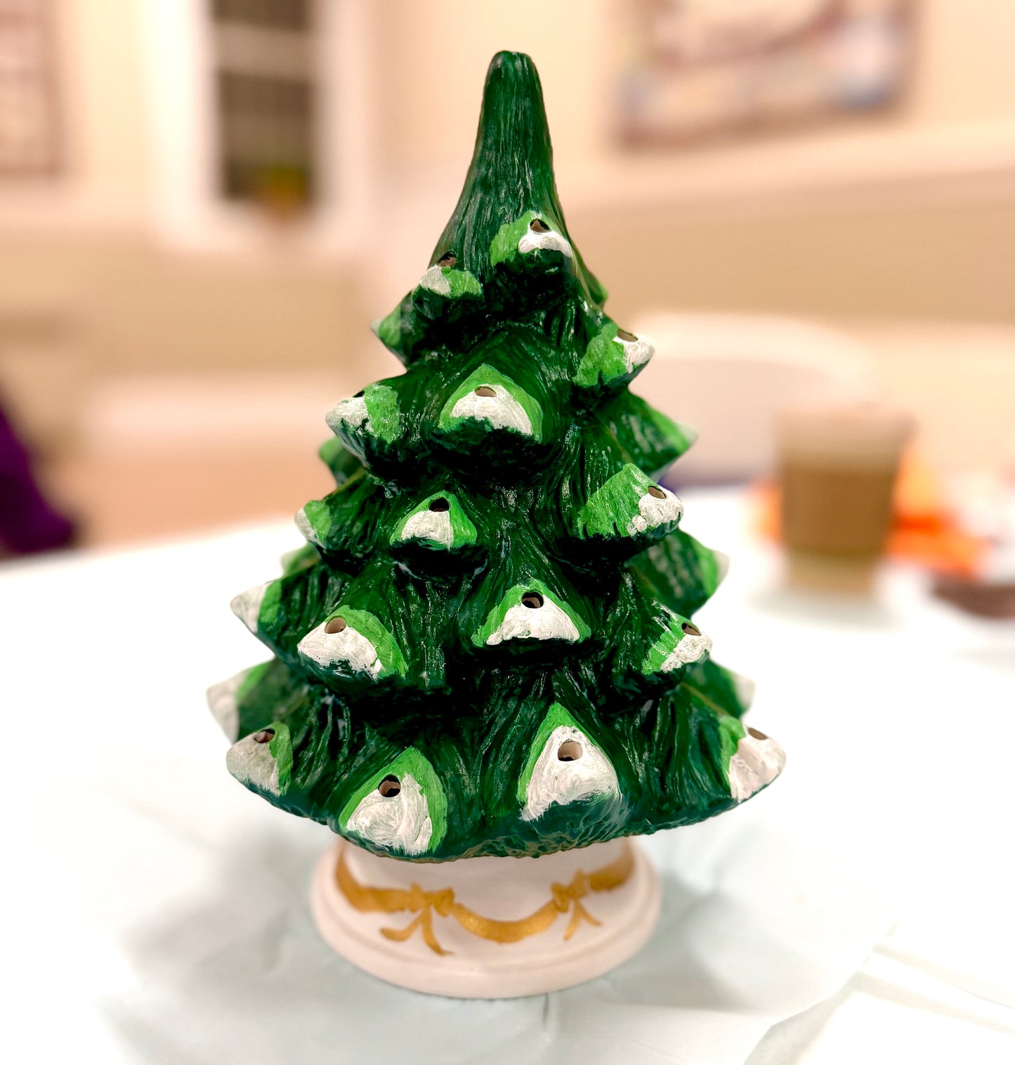 Paint Your Own Ceramic Christmas Tree, Vintage Truck or Gnome Tree take home kit!