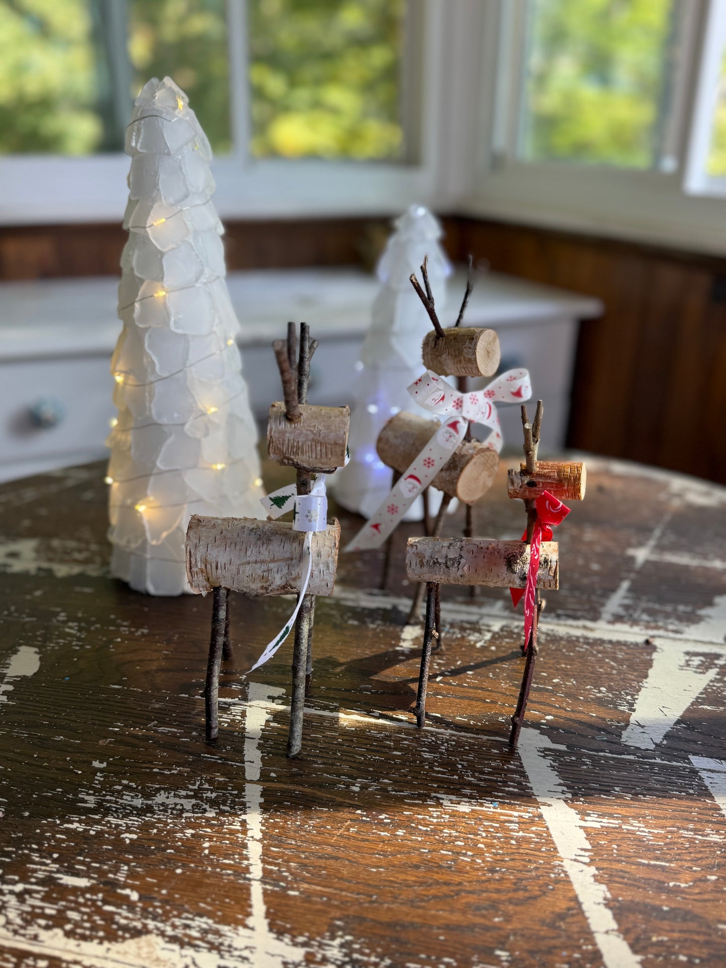 Reindeer Family and Sea Glass Tree Scene Take-Home Kits