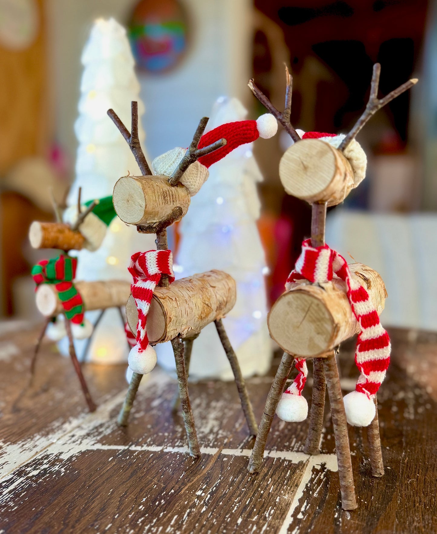 Reindeer Family and Sea Glass Tree Scene Take-Home Kits