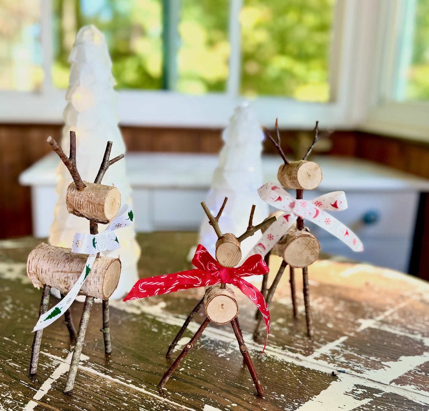 Reindeer Family and Sea Glass Tree Scene Take-Home Kits