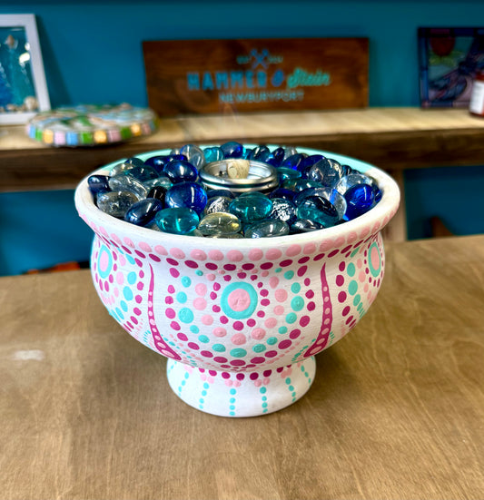 6/27/2026-Mandala Fire Bowl and Decoupage Flower Pot Workshop @Art Workz Creative Studio (11 Chestnut st. 2nd floor Amesbury, MA)