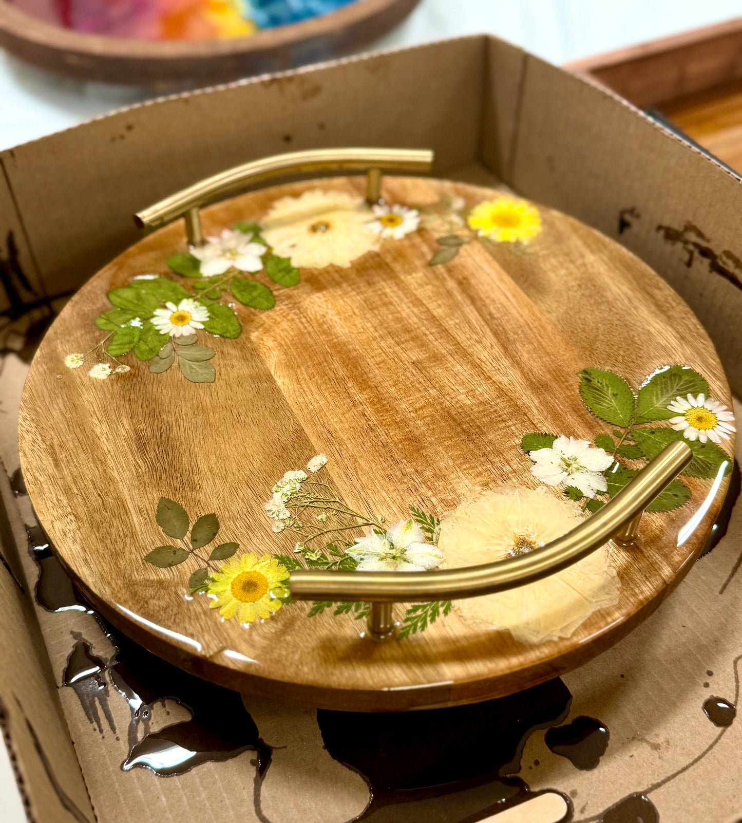 4/9/2026-Resin Pressed Flower & Charcuterie Board and Tray Workshop @ 14 Titcomb St. Newburyport, MA