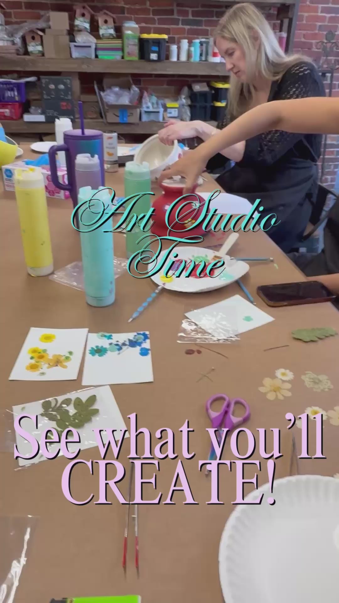 Load video: DIY Art Classes at Hammer &amp; Stain Newburyport