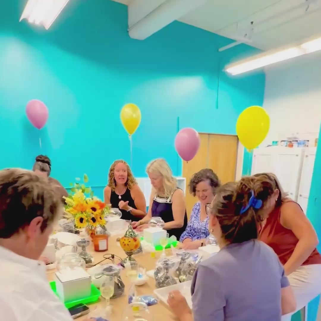 Load video: DIY Art Classes and parties at Hammer &amp; Stain Newburyport