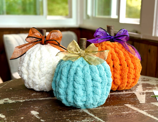 10/3/2025-Chunky Knit Pumpkin (scarf & blanket) Workshop @ Central Congregational Church