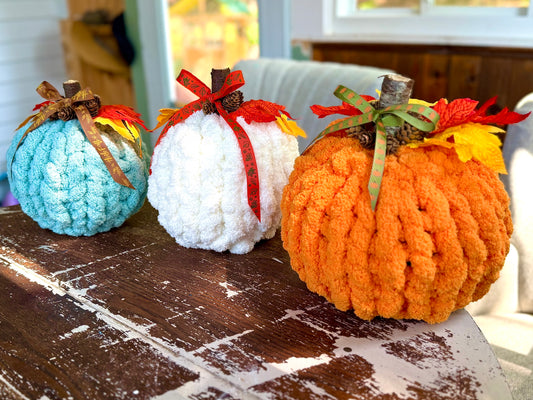 10/3/2025-Chunky Knit Pumpkin (scarf & blanket) Workshop @ Central Congregational Church