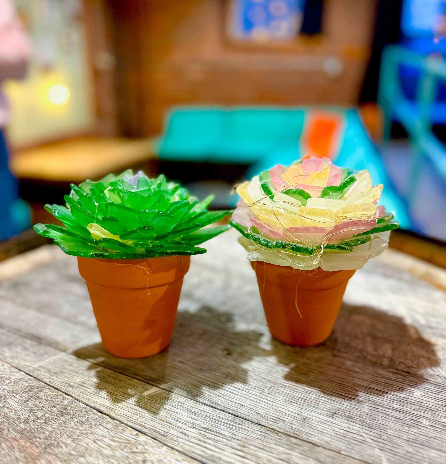 Tumbled Glass Projects (Trees, succulents, Gnomes & Wreaths)