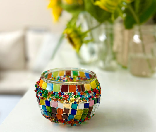 Mosaic Tea-Light Holder