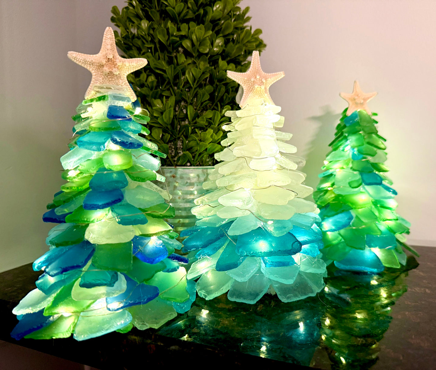Tumbled Glass Projects (Trees, succulents, Gnomes & Wreaths)