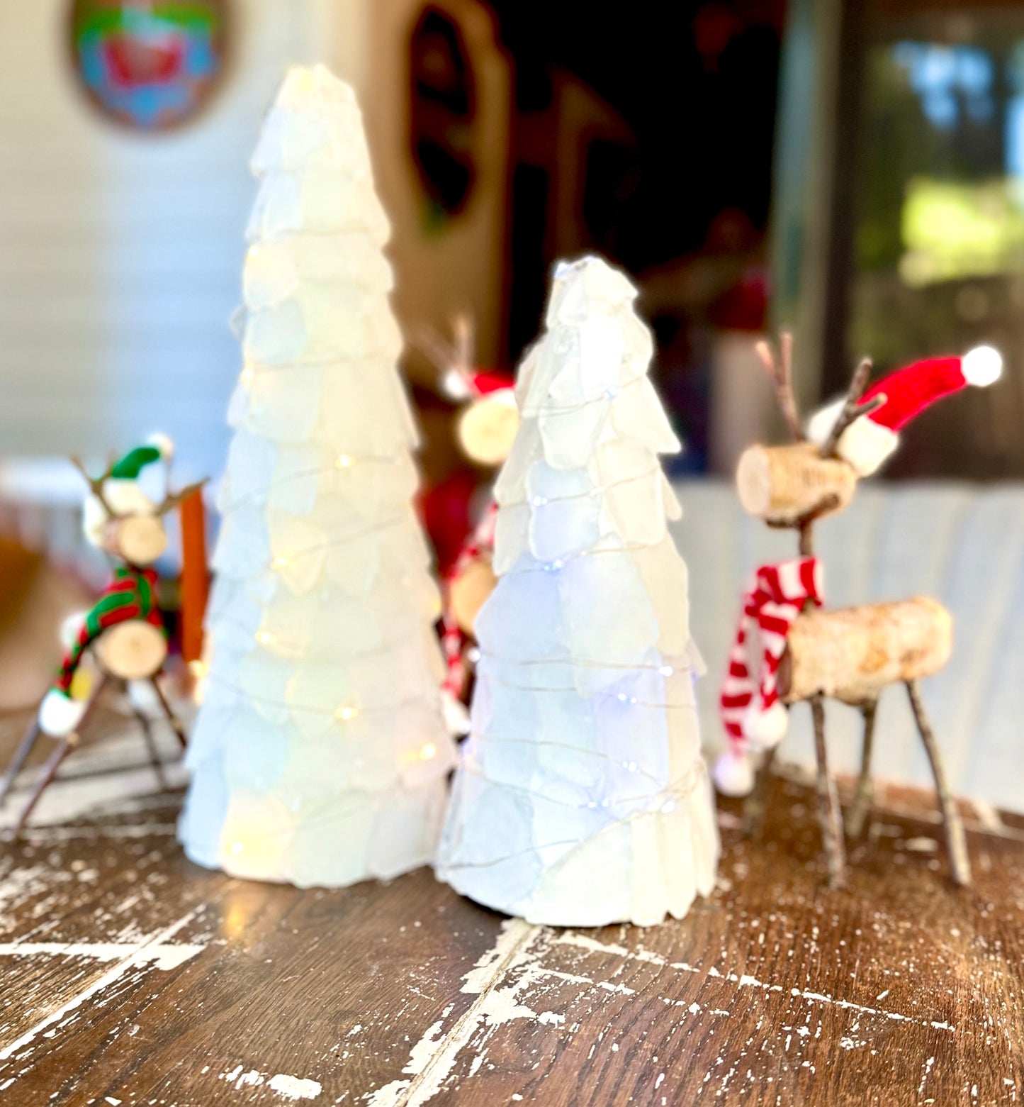 Reindeer Family and Sea Glass Tree Scene Take-Home Kits