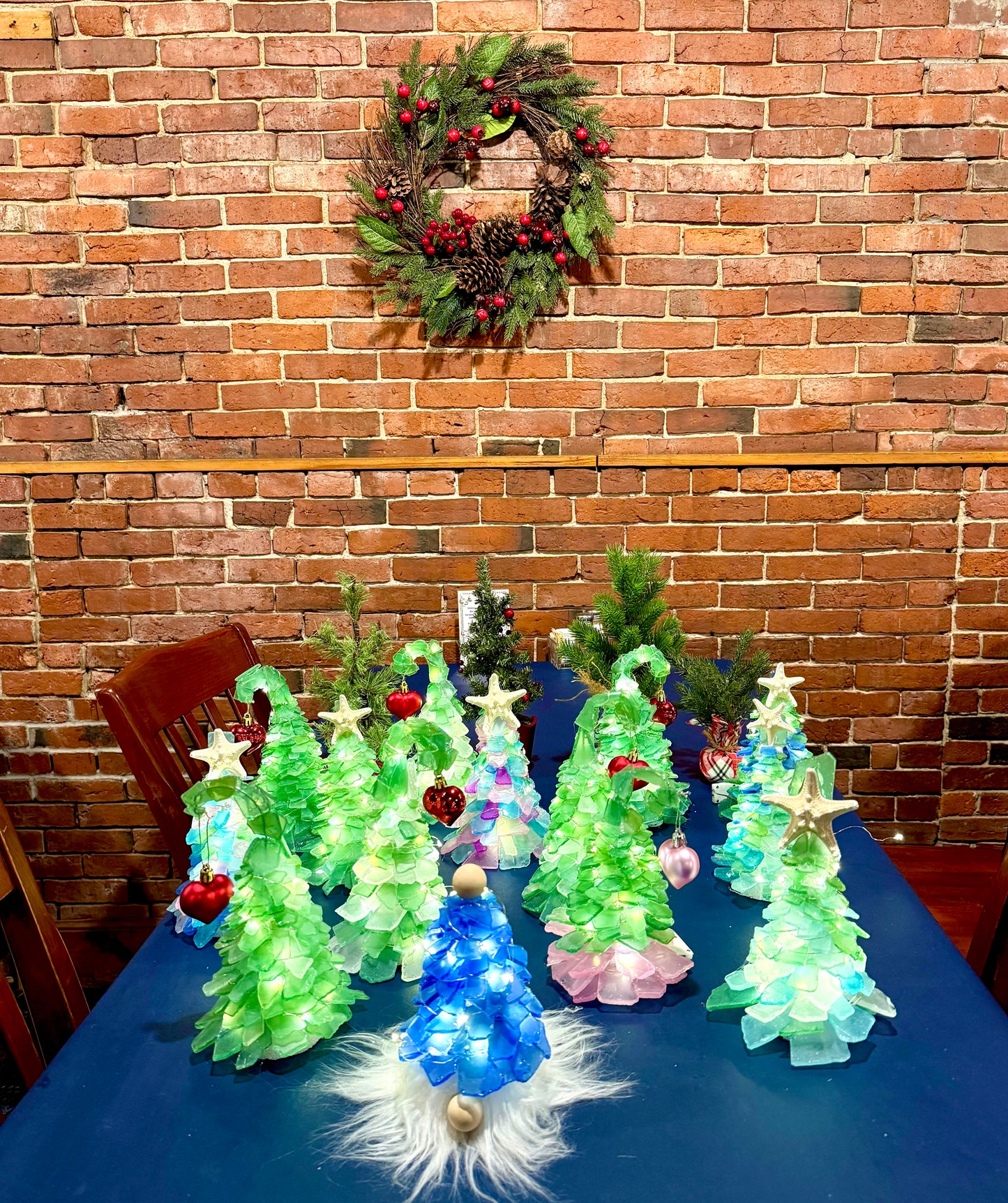 Tumbled Glass Projects (Trees, succulents, Gnomes & Wreaths)
