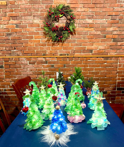 Tumbled Glass Projects (Trees, succulents, Gnomes & Wreaths)
