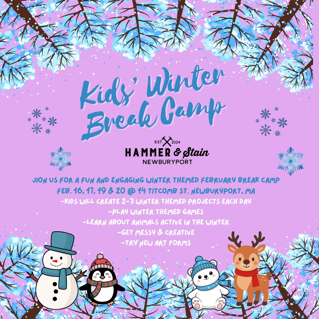 February (Winter) Break Arts & Crafts Camp (Feb. 16, 17, 19 & 20 2026) @ Central Congregational Church Newburyport, MA