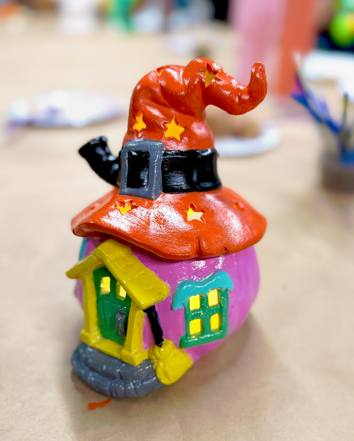Halloween Ceramic Lamp & Light up Painting Kit